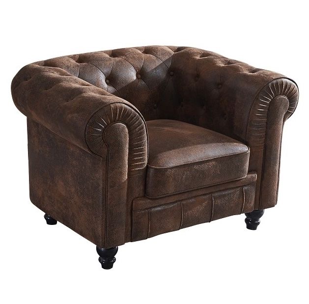 Sillón Chesterfield marrón